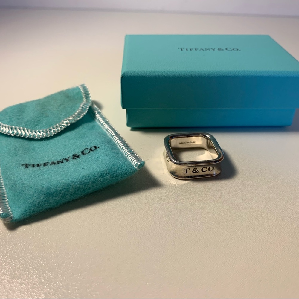 Tiffany & Co. Silver Square Ring